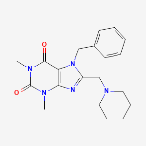 7-Benzyl-1,3-dimethyl-8-piperidin-1-ylmethyl-3,7-dihydro-purine-2,6-dione
