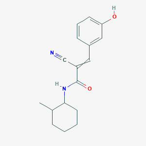 2-cyano-3-(3-hydroxyphenyl)-N-(2-methylcyclohexyl)prop-2-enamide