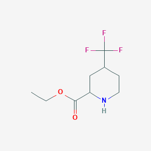 molecular formula C9H14F3NO2 B2577846 4-Trifluoromethyl-piperidine-2-carboxylic acid ethyl ester CAS No. 2167514-96-5