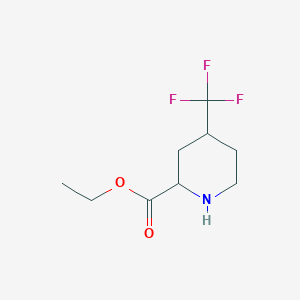 molecular formula C9H14F3NO2 B2577846 Ethyl 4-(trifluoromethyl)piperidine-2-carboxylate CAS No. 2167514-96-5