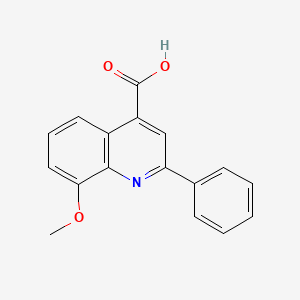 molecular formula C17H13NO3 B2577858 8-Methoxy-2-phenylquinoline-4-carboxylic acid CAS No. 489-75-8