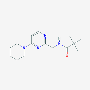 molecular formula C15H24N4O B2577861 N-((4-(piperidin-1-yl)pyrimidin-2-yl)methyl)pivalamide CAS No. 1797618-85-9