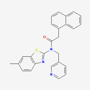 N-(6-methylbenzo[d]thiazol-2-yl)-2-(naphthalen-1-yl)-N-(pyridin-3-ylmethyl)acetamide