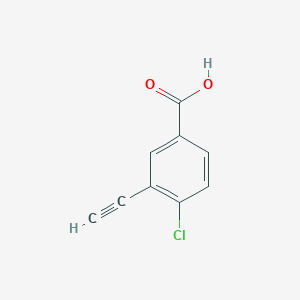 molecular formula C9H5ClO2 B2577873 4-Chloro-3-ethynylbenzoic acid CAS No. 1862985-70-3
