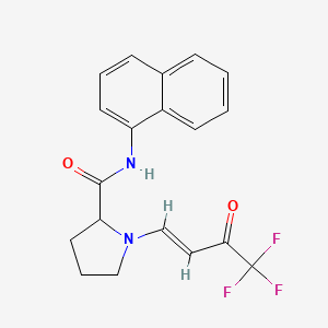(E)-N-(naphthalen-1-yl)-1-(4,4,4-trifluoro-3-oxobut-1-en-1-yl)pyrrolidine-2-carboxamide
