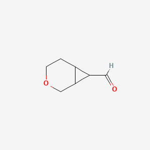 molecular formula C7H10O2 B2577888 3-Oxabicyclo[4.1.0]heptane-7-carbaldehyde CAS No. 2377034-99-4