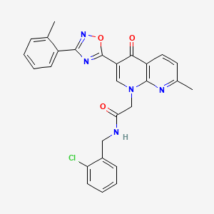 molecular formula C27H22ClN5O3 B2577896 4-{3-[(4-吡啶-2-基哌嗪-1-基)羰基]哌啶-1-基}噻吩并[3,2-c]吡啶 CAS No. 1030132-55-8
