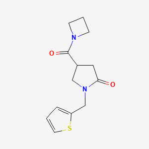 4-(Azetidine-1-carbonyl)-1-[(thiophen-2-yl)methyl]pyrrolidin-2-one