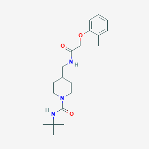 molecular formula C20H31N3O3 B2577908 N-(tert-butyl)-4-((2-(o-tolyloxy)acetamido)methyl)piperidine-1-carboxamide CAS No. 1234946-36-1