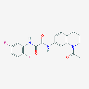 molecular formula C19H17F2N3O3 B2577911 N-(1-acetyl-3,4-dihydro-2H-quinolin-7-yl)-N'-(2,5-difluorophenyl)oxamide CAS No. 898466-30-3