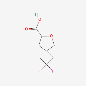 molecular formula C8H10F2O3 B2577920 2,2-二氟-6-氧代螺[3.4]辛烷-7-羧酸 CAS No. 2445790-92-9
