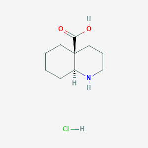 molecular formula C10H18ClNO2 B2577921 (4As,8aS)-2,3,4,5,6,7,8,8a-octahydro-1H-quinoline-4a-carboxylic acid;hydrochloride CAS No. 2375249-38-8