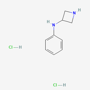 molecular formula C9H14Cl2N2 B2577962 N-Phenyl-3-azetidinamine dihydrochloride CAS No. 2138172-01-5; 744984-91-6