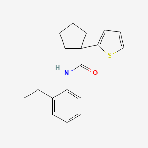 molecular formula C18H21NOS B2577964 N-(2-乙基苯基)-1-(噻吩-2-基)环戊烷甲酰胺 CAS No. 1049554-15-5