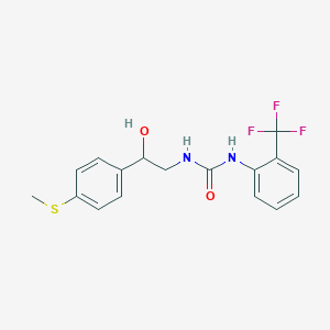 molecular formula C17H17F3N2O2S B2577967 1-(2-羟基-2-(4-(甲硫基)苯基)乙基)-3-(2-(三氟甲基)苯基)脲 CAS No. 1448073-81-1