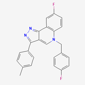 molecular formula C24H17F2N3 B2577976 8-fluoro-5-(4-fluorobenzyl)-3-(p-tolyl)-5H-pyrazolo[4,3-c]quinoline CAS No. 902514-96-9