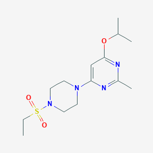 molecular formula C14H24N4O3S B2577978 4-(4-(乙磺酰基)哌嗪-1-基)-6-异丙氧基-2-甲基嘧啶 CAS No. 946354-63-8