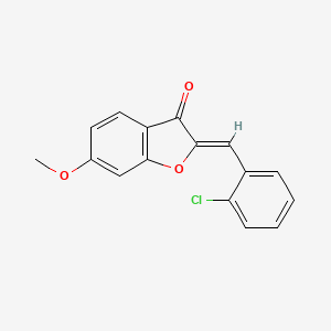 molecular formula C16H11ClO3 B2577981 (Z)-2-(2-氯苄叉)-6-甲氧基苯并呋喃-3(2H)-酮 CAS No. 847377-12-2