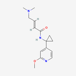 (E)-4-(Dimethylamino)-N-[1-(2-methoxypyridin-4-yl)cyclopropyl]but-2-enamide
