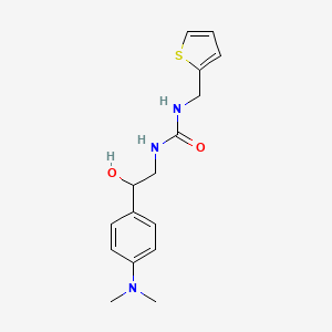 molecular formula C16H21N3O2S B2577990 1-(2-(4-(二甲氨基)苯基)-2-羟乙基)-3-(噻吩-2-基甲基)脲 CAS No. 1421501-53-2