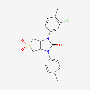 molecular formula C19H19ClN2O3S B2577993 1-(3-chloro-4-methylphenyl)-3-(4-methylphenyl)tetrahydro-1H-thieno[3,4-d]imidazol-2(3H)-one 5,5-dioxide CAS No. 873811-26-8