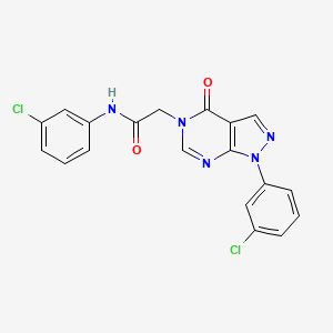 molecular formula C19H13Cl2N5O2 B2577995 N-(3-氯苯基)-2-(1-(3-氯苯基)-4-氧代-1H-吡唑并[3,4-d]嘧啶-5(4H)-基)乙酰胺 CAS No. 895019-83-7