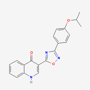 molecular formula C20H17N3O3 B2577996 3-(3-(4-isopropoxyphenyl)-1,2,4-oxadiazol-5-yl)quinolin-4(1H)-one CAS No. 1260733-42-3
