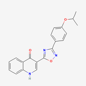 molecular formula C20H17N3O3 B2577996 3-(3-(4-异丙氧基苯基)-1,2,4-恶二唑-5-基)喹啉-4(1H)-酮 CAS No. 1260733-42-3