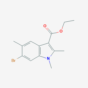 molecular formula C14H16BrNO2 B257800 ethyl 6-bromo-1,2,5-trimethyl-1H-indole-3-carboxylate 