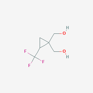 molecular formula C6H9F3O2 B2578000 [1-(Hidroximetil)-2-(trifluorometil)ciclopropil]metanol CAS No. 2416231-75-7