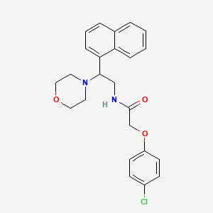 molecular formula C24H25ClN2O3 B2578019 2-(4-chlorophenoxy)-N-(2-morpholino-2-(naphthalen-1-yl)ethyl)acetamide CAS No. 941932-00-9
