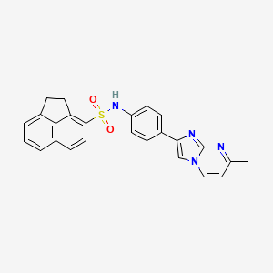 molecular formula C25H20N4O2S B2578023 N-(4-(7-甲基咪唑并[1,2-a]嘧啶-2-基)苯基)-1,2-二氢芴-3-磺酰胺 CAS No. 923147-91-5