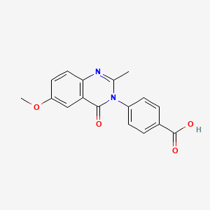molecular formula C17H14N2O4 B2578027 4-(6-甲氧基-2-甲基-4-氧代喹唑啉-3(4H)-基)苯甲酸 CAS No. 1237744-75-0