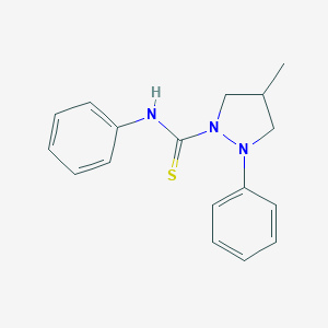 molecular formula C17H19N3S B257803 4-methyl-N,2-diphenylpyrazolidine-1-carbothioamide 