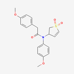molecular formula C20H21NO5S B2578031 N-(1,1-dioxido-2,3-dihydrothien-3-yl)-N,2-bis(4-methoxyphenyl)acetamide CAS No. 863022-93-9