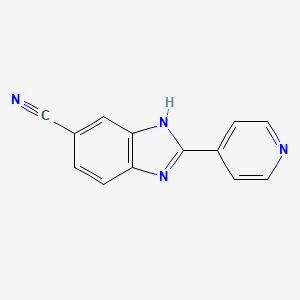 molecular formula C13H8N4 B2578032 2-(Pyridin-4-yl)-1H-benzo[d]imidazole-6-carbonitrile CAS No. 1421262-04-5