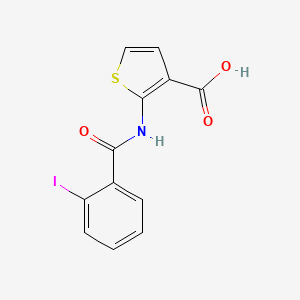 molecular formula C12H8INO3S B2578054 2-[(2-Iodobenzoyl)amino]thiophene-3-carboxylic acid CAS No. 926259-86-1