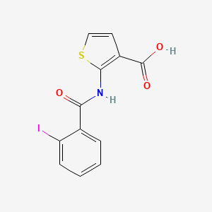 molecular formula C12H8INO3S B2578054 2-(2-Iodobenzamido)thiophene-3-carboxylic acid CAS No. 926259-86-1