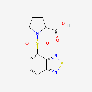 molecular formula C11H11N3O4S2 B2578055 1-(2,1,3-Benzothiadiazol-4-ylsulfonyl)pyrrolidine-2-carboxylic acid CAS No. 329271-68-3