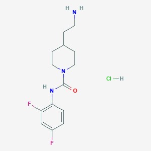 4-(2-aminoethyl)-N-(2,4-difluorophenyl)piperidine-1-carboxamide hydrochloride