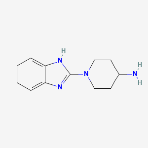 molecular formula C12H16N4 B2578066 1-(1H-1,3-苯并二氮杂卓-2-基)哌啶-4-胺 CAS No. 933698-36-3