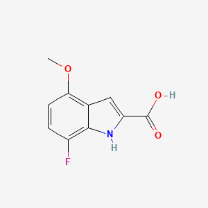 molecular formula C10H8FNO3 B2578077 7-fluoro-4-methoxy-1H-indole-2-carboxylic Acid CAS No. 383132-91-0