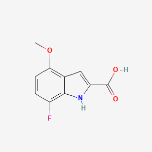 molecular formula C10H8FNO3 B2578077 7-氟-4-甲氧基-1H-吲哚-2-羧酸 CAS No. 383132-91-0