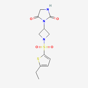 3-(1-((5-Ethylthiophen-2-yl)sulfonyl)azetidin-3-yl)imidazolidine-2,4-dione