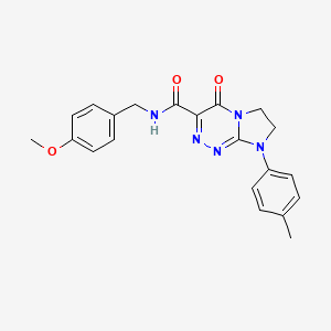 molecular formula C21H21N5O3 B2578100 N-(4-methoxybenzyl)-4-oxo-8-(p-tolyl)-4,6,7,8-tetrahydroimidazo[2,1-c][1,2,4]triazine-3-carboxamide CAS No. 946360-61-8