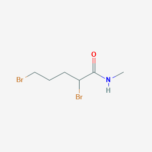 molecular formula C6H11Br2NO B2578104 2,5-Dibromo-N-methylpentanamide CAS No. 614754-05-1