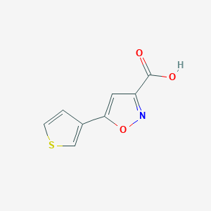 molecular formula C8H5NO3S B2578108 5-(噻吩-3-基)异恶唑-3-羧酸 CAS No. 1243662-42-1