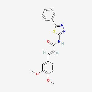 (E)-3-(3,4-dimethoxyphenyl)-N-(5-phenyl-1,3,4-thiadiazol-2-yl)acrylamide
