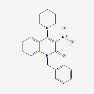 molecular formula C21H21N3O3 B2578117 1-benzyl-3-nitro-4-(piperidin-1-yl)quinolin-2(1H)-one CAS No. 433325-56-5