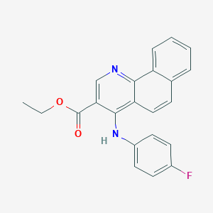 molecular formula C22H17FN2O2 B257812 Ethyl 4-(4-fluoroanilino)benzo[h]quinoline-3-carboxylate 